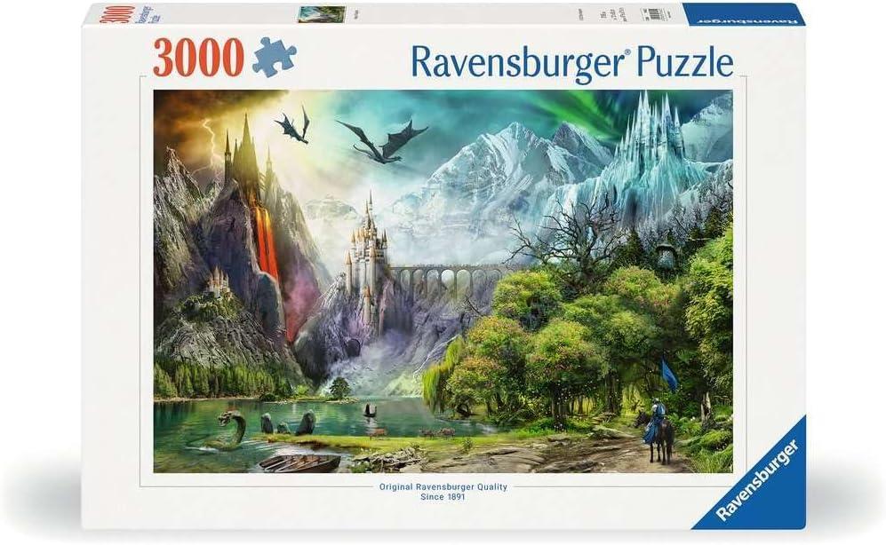 Ravensburger - Reign of Dragons - 3000 Piece Jigsaw Puzzle - Thrilling Middle Earth Adventure - with Dragons, a Castle and Ice Mountains - Premium Quality - Ideal Gift - Puzzles for Adults
