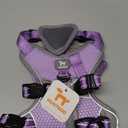 Huntboo Escape Proof Dog Harness, Escape Artist Harness, Reflective Dog Harness with Handle, Durable,Adjustable Vest for Small Medium Large Dogs Walking, Training, and Running Gear(Lavender Purple,S)