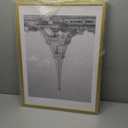 upsimples 18x24 Picture Frame, Display Pictures 16x20 with Mat or 18 x 24 Without, Wall Hanging Poster Frames, Gold, 1 Pack