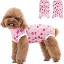 FEimaX Dog Surgery Recovery Suit Female and Male Spay with Pee Hole, Pet Body Suits for Puppy After Spayed, Neuter Surgical Onesie for Small and Medium Dogs Cats, Alternative Bandages E-Collar & Cone, 2XL