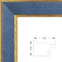 18x24 Frame - Single Frame, Christmas Elegant Sky Blue Suede Poster Frame for Artwork, Puzzles, Photos & Movie Posters