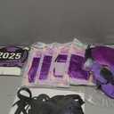 FRAMICS Graduation Decorations 2025, Graduation Banner Class of 2025, Graduations Photo Banner, Tinsel Backdrop Curtains, Ballons & Streamers Kit, Graduations Party Decorations, 82 Pieces, Purple