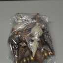 Yunlly 9 Pcs Neutral Christmas Ornaments Textured Christmas Tree Decor with Hanging Loop Modern Brown Hanging Finial Ornaments Shatterproof Home Decor for Xmas Vintage Rustic Farmhouse (Classic Color)