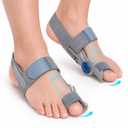 2 Pack Bunion Corrector for Men Women, Toe Splints for Straightening, Adjustable Knob Toe Splint with Silicone Pads, Big Toe Straightener Corrector, Bunion Relief Brace with Dual Toe Straps, Night & Day Use