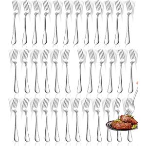Forks,Set of 30 Top Food Grade Stainless Steel Forks Silverware Set, Flatware Bulk,8 Inches, Mirror Polished & Dishwasher Safe, New Apartment Essentials (30pcs (Big Mac Sets-Gift Box))