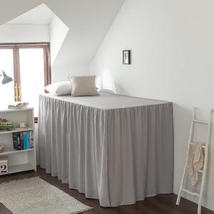 Dorm Room Bed Skirt Twin XL - College Dorm Bed Skirt- Extra Long Dorm Room Bed Skirt 32 Inch Tailored Drop- 100% Microfiber Dorm Room Bedskirts- College Dorm Bed Skirt- Light Grey, Twin-XL /32 Drop
