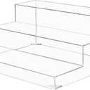 3 Tiers Assembled Bar Bottle Rack Display, Clear Acrylic 3-Tiers Stand Display for Home Mini Bars,Restaurants,Party Use 15.2x11.4x6 inches