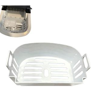 Ice Maker Ice Basket - Replacement Storage Bin with Drain, Safe Plastic - Verify Your Ice Maker's Basket Dimensions Before Purchase(Size: 7.87"D x 4.76"W x 3.82"H) (HZB-12A)