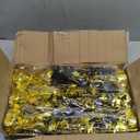 6 Pcs Table Decorations 70th Metallic Gleam Foil Spray Centerpieces Black and Gold Glitter Plastic Spray Table Centerpiece for Women Men 70th Birthday Anniversary Party Decorations