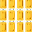 12packs Tool Holder for Milwaukee M18 & Dewalt 20v ,Wall Mount Drill Holder with 48 Screws (Yellow)