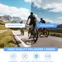 suoso Sports Cycling Glasses for Men: UV400 Polarized Wraparound Sunglasses for Women Running Riding Fishing Baseball TR90
