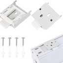 Metal Mounting Brackets Roller Blind Buckles Universal Replacement for Roller Shade (White)