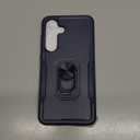 Phone Case for Samsung Galaxy S25 FE [15 FT Military-Grade Drop Protection] with 2X Tempered Glass Screen Protector, Heavy-Duty Shockproof Kickstand Phone Case (Dark Blue)