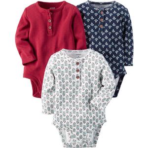 Carter's baby-girls Multi-pk Bodysuits 127g173 (Red/Navy/White)