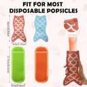 Silicone Popsicle Holder and Sleeves, Reusable Ice Pop Sleeves for Toddlers, No mess Ice Cream Holder for Summer and Birthday Party, Adjustable Clips, Dishwasher Safety, 8pcs, 3-in-1 (4PCS)