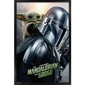Star Wars: The Mandalorian and Grogu (2026) - Teaser One Sheet Wall Poster, 34L" x 22.4W", Black Framed Version