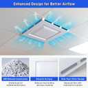 Ceiling Air Diverter 24"24",4-Way Ceiling Mounted Air Diverter for 2'x2' Ceiling Grid, No Tool Required Ceiling Air Vent Deflector to Redirect Airflow for Home Offices Residential & Commercial Spaces