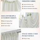 20x40FT Ivory Ceiling Drapes for Weddings, Wrinkle Free Extra Long Drapery, 60"W x 480"L