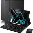 TUNKARMOR Keyboard Case for iPad mini 5 & Mini 4 7.9 inch - with Mouse and Magnetically Keyboard, Case with Pencil Holder for iPad mini 5th / 4th Generation, Auto Sleep/Wake, Black