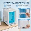 Mini Fridge for Bedroom - 6 Liter/8 Can Portable Refrigerator for Car, Office, Dorm - Quiet Cooler & Warmer for Food, Drinks, Makeup & Skincare - AC/DC Power Supply