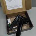 IRONZON Fingerprint Door Handle for Bedrooms - 191Y 4-in-1 Fingerprint Door Lock with Keypad and App Control, Smart Knob for Bedroom with Key, Keyless Entry Door Handle - Black