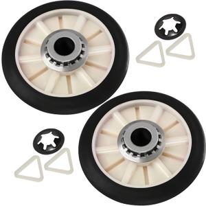 PartsBroz 349241T Dryer Drum Roller Kit - Compatible With Whirlpool Kenmore Roper KitchenAid - Replaces AP3098345 26000349241 349241 PS347627 110.60022010 LTE5243DQ8 WED4815EW1 WED4800XQ1 WED4815EW0