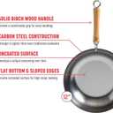 JOYCE CHEN Classic Series 12-Inch Carbon Steel Stir Fry Pan with Birch Handle