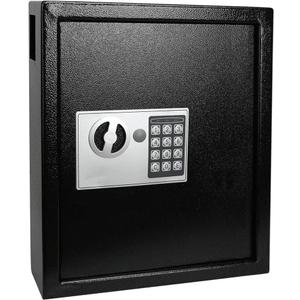 Electronic 40 Keys Cabinet Wall Mount, Digital Key Safe Lock Box, Large Security Lockbox for House Key, Heavy Duty Combination Lock Storage, 14.37'' X 11.8'' X3.93'' (Black,40 Keys)