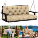 48" Porch Swing Cushions Outdoor, 5" Thick Waterproof 2-3 Seater, 48x40 inch