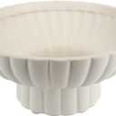 Small Footed Decorative Bowl Ceramic Modern Pedestal Bowl, Function beautifully as a catch-all bowl for keys, coins, or jewelry near entryways for Home Organization Home Decor, Approx. Capacity 2 Cups