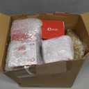 Chuangdi 12 Sets 48 Pcs Baptism Favors for Guests Crystal Candy Bowl Gifts with 12 Pcs Cross Rosary for Baptism Decorations Wedding Baby Shower Supplies First Communion Party(White)