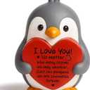 Jettryran Birthday Valentines Day Husband Wife Gifts for Him Her Boyfriend Girlfriend I Love You for Women Men Couple Penguin Figurine Valentines Decorations Easter Romantic Gift for Fiance