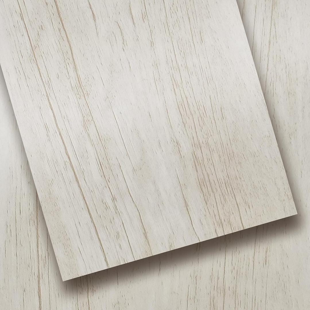 54 Sq. Ft Floor Tiles Peel and Stick Vinyl Floor 36 x 6 inch Luxury Self Adhesive Waterproof Flooring Planks DIY for Kitchen, Living Room, Shops, RV, Wood Look Plank, 36-Pack, Rustic White