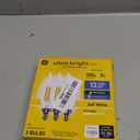 GE Ultra Bright LED Light Bulbs, 100W, Soft White Candle Lights, Clear Decorative CA12 Light Bulbs, Candelabara Base (2 Pack)