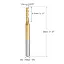 uxcell 10Pcs 1.9mm Titanium Coat Carbide End Mill Engraving Milling Cutter CNC Router Bits for PCB Machine, 1/8" Shank