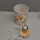 Oarencol Bedside Table Lamp Woodland Animals Nightstand Lamp with Wood Fox Owl Deer Buuny Trees Leaves Desk Lamps for Bedroom Living Room Nursery Office Home Decor (multi 4)