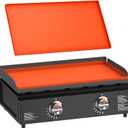 22" Silicone Griddle Mat Cover for Blackstone, Heavy Duty Silicone Cover, All Year Round Griddle Top Protective Mat for Black Stone Accessories (Orange-22 inch)