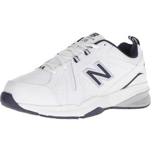 New Balance Men's 608 V5 Casual Comfort Cross Trainer, White/Navy, 13 Wide