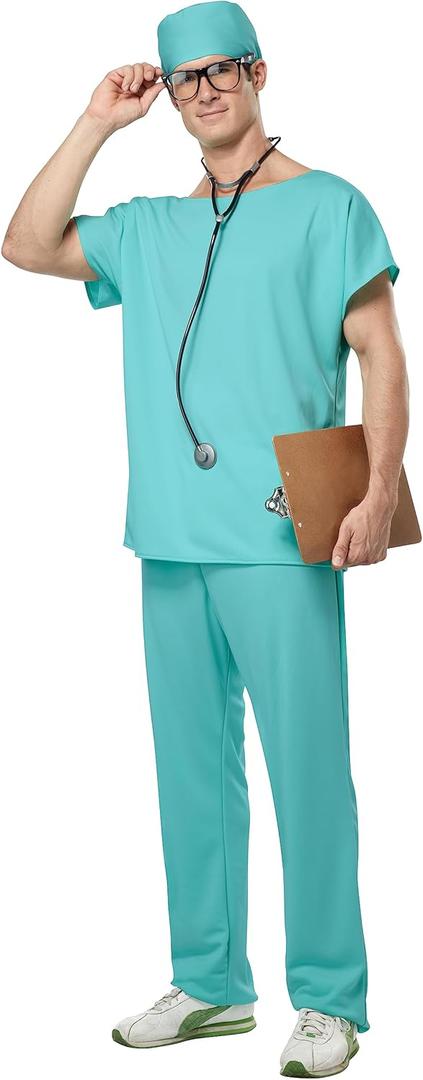 California Costumes Doctor Scrubs Set (Large, Green)