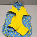 Dog Raincoat Reversible, Single Side Slicker Poncho Adjustable Waterproof Dog Rain Jacket with Leash Hole/Reflective Stripe Hooded Snowproof Windproof Clothes for Small to -Large Dogs, L, Yellow