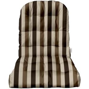 RSH DECOR: Sunbrella Tufted Adirondack Chair Cushion | 42.5” x 21” | Performance Fabric | Water and Fade-Resistant | Outdoor Cushion for Patio Furniture | Made in USA (Portico Dark Sparrow)