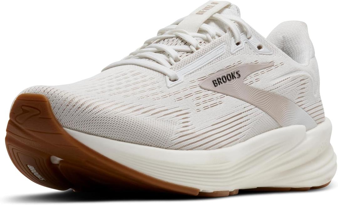 Brooks Womenâ€™s Revel 8 Neutral Running & Walking Shoe - White/Chateau Grey - 9.5 Medium