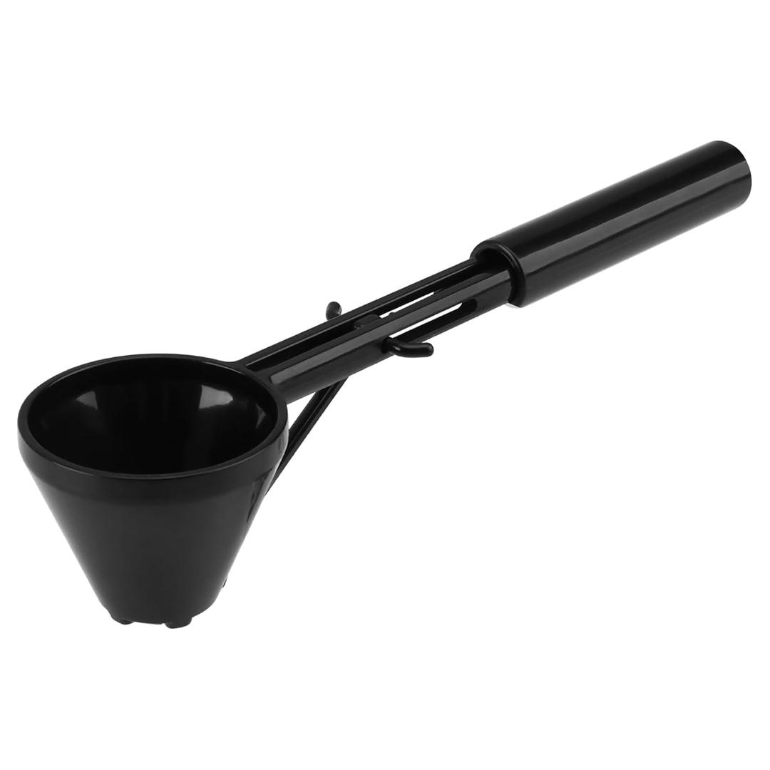 Powder Scoop Funnel, 2-in-1 Slide Design Protein Pre-Sport Scoop Funnel for Filling Water Bottles, Portable Design Home Accessory for Coffee Machine Gym Kitchen (Dark Black)