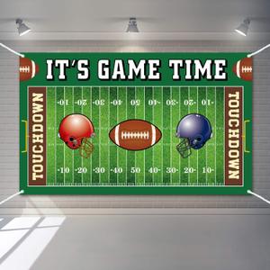 Football Field Backdrop Banner Decorations Large Football Background for Sport Themed Birthday Party Wall Door Sign Decor