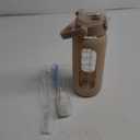 SIEROZUR 64oz Glass Water Bottle with Straw and Handle Lid Half Gallon Motivational Glass Bottle with Silicone Sleeve and Time Marker Large Reusable Sports Water Jug for Gym Home Workout (42 Ounces, Amber)