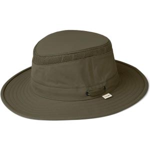 Tilley LTM5 Airflo Medium Brim Hat  Ultralight, Buoyant & Breathable, UPF 50+ Sun Protection, Water-Resistant (7 1/8, Olive)