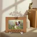 Tabletop Wood Photo Frame, You Had Left My Life But Never Leave My Heart Desktop Picture Frame with Stand, Pet sympathy Gift, Home Table Decor Supplies for Living Room Bedroom (4x6" Horizontal) -31