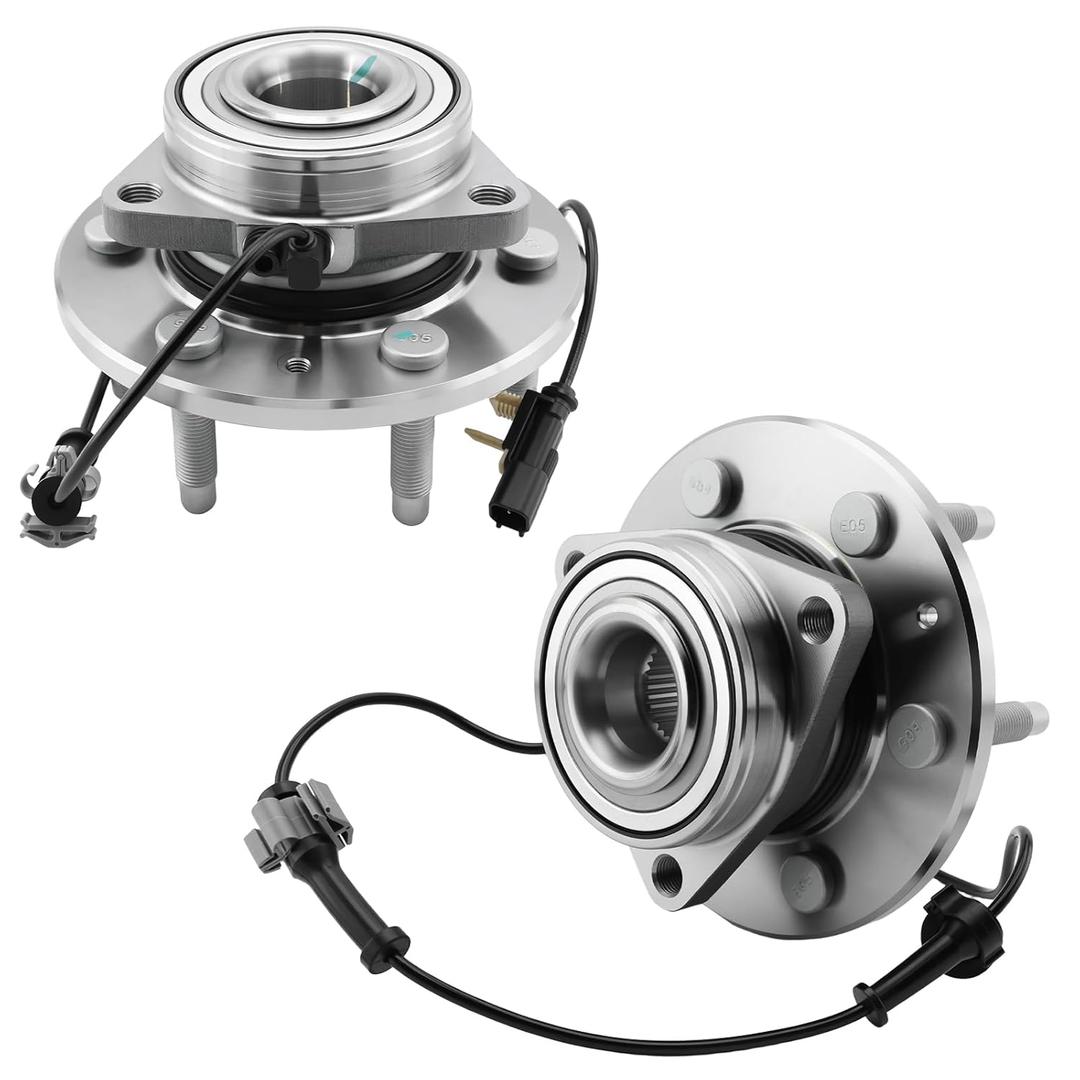 515160 2Pcs Front Wheel Bearing and Hub Assembly 4WD Fit for 2014-2018 Chevy Silverado 1500, Suburban, Tahoe, 2015-2020 GMC Yukon XL, 14-18 Sierra 1500, Cadillac Escalade, XTS, w/ABS & 6-Lug