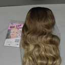 Long Ombre Blonde Wigs for Women 26 inch Long Wavy Middle Part Wig Ombre Blonde Wigs Upgraded Protein Fiber Hair Replacement Wig Cosplay Costume Halloween Wig(26'' Brown Ombre Blonde)