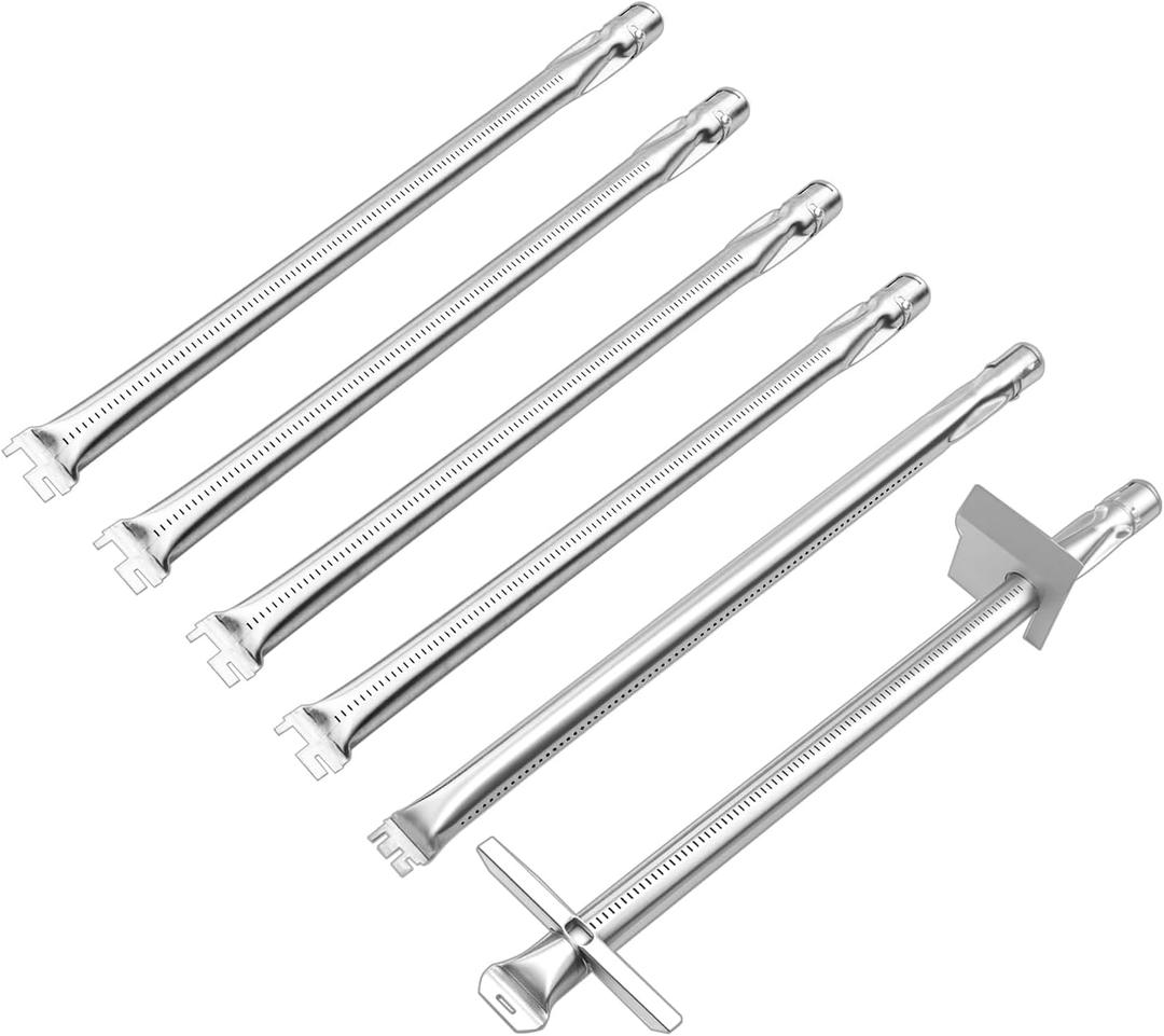 67557 Grill Burner Tubes for Weber Summit 460 470 Gas Grills, Grill Replacement Parts for Weber Summit Pipe Burner Tubes, 6 Pack